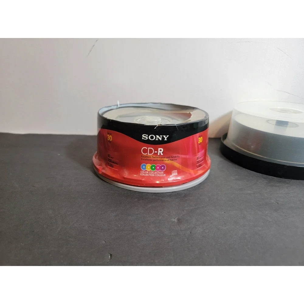 Sony Memorex Blank Music CD-R CD-RW 80min 700MB 30 Packs Spindle Lot